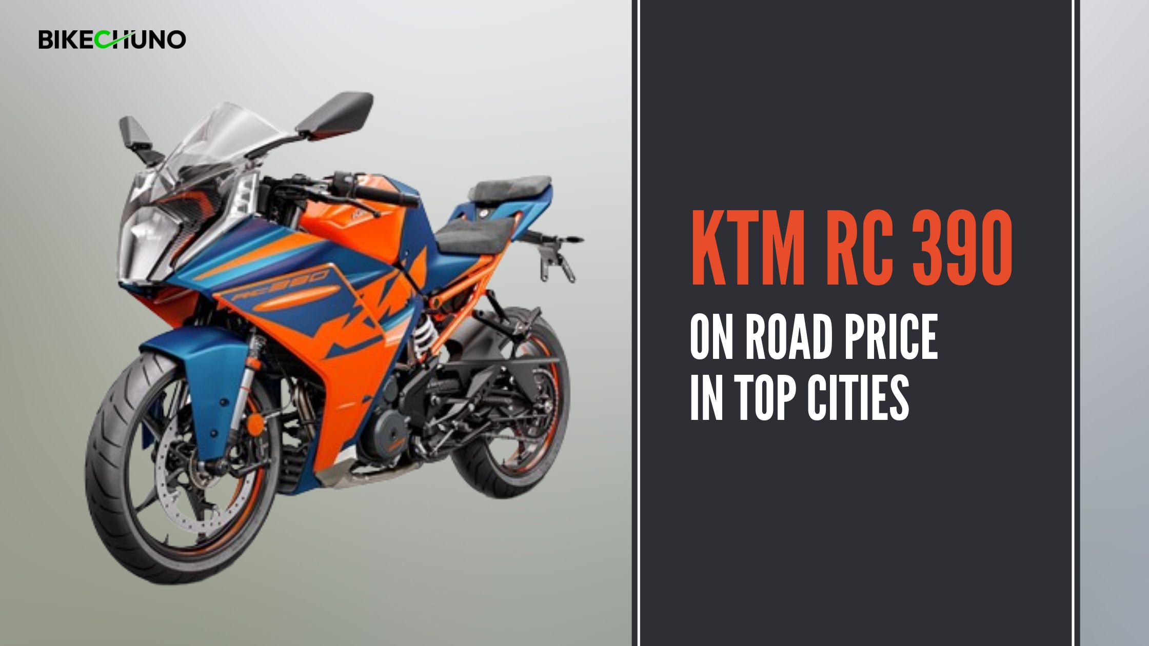 KTM RC 390 on Road Prices in Top Cities of India