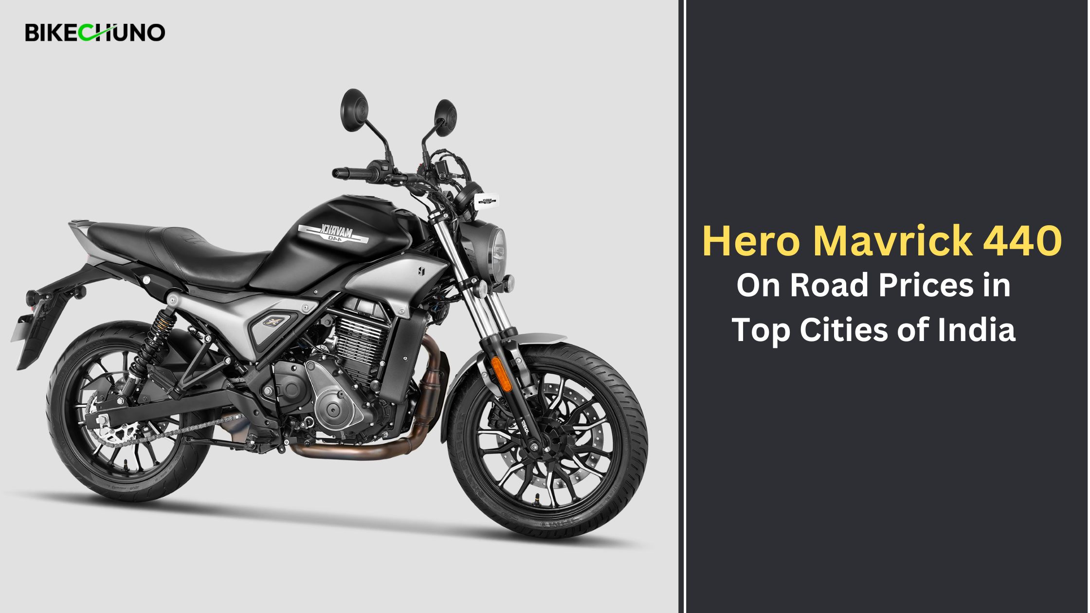 Hero Mavrick 440 on Road Prices in Top Cities of India